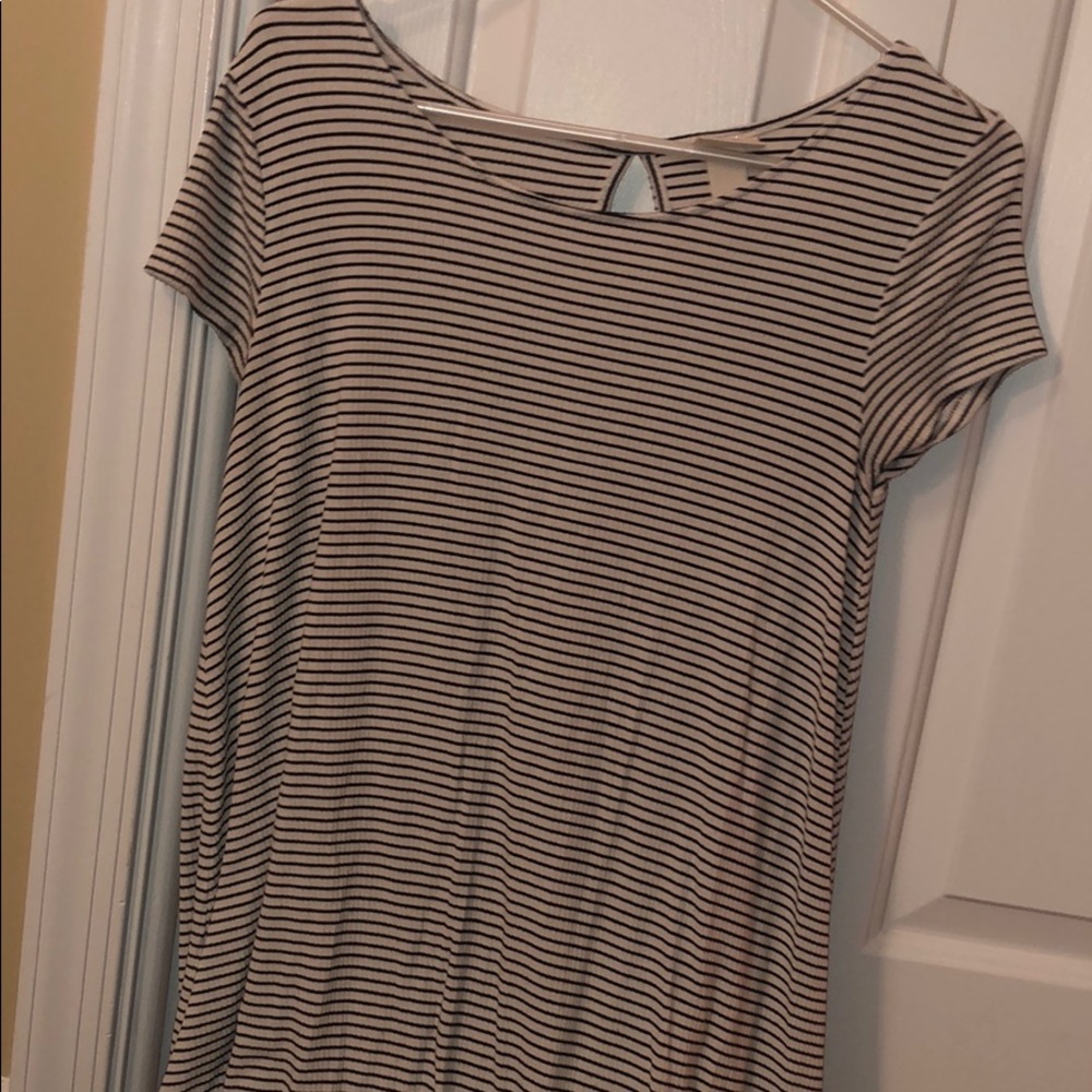 Mossimo Black and White striped T-shirt dress